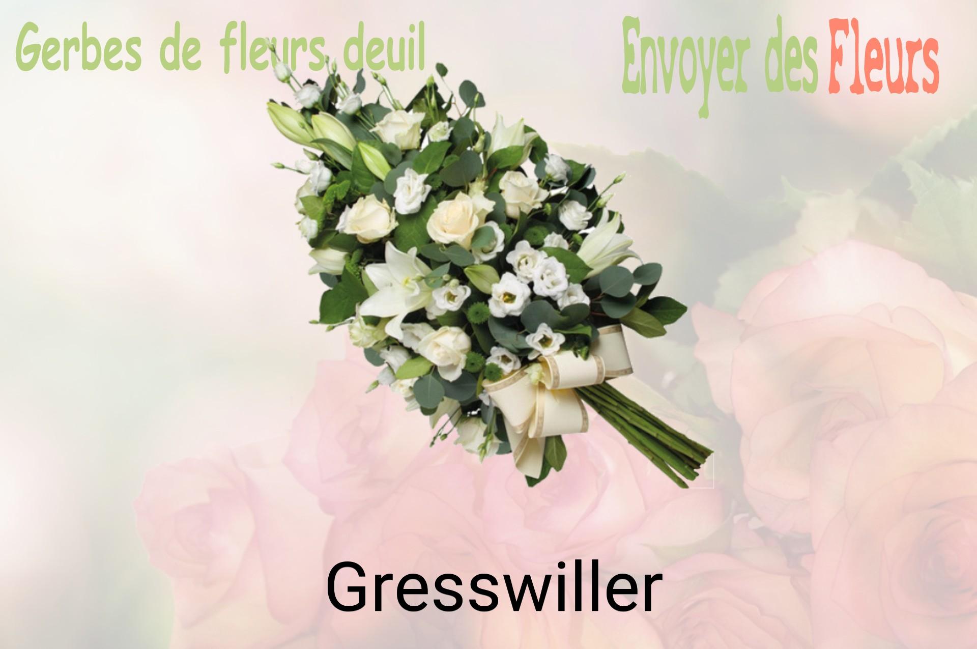 Gerbe de fleurs de deuil livrée à Gresswiller